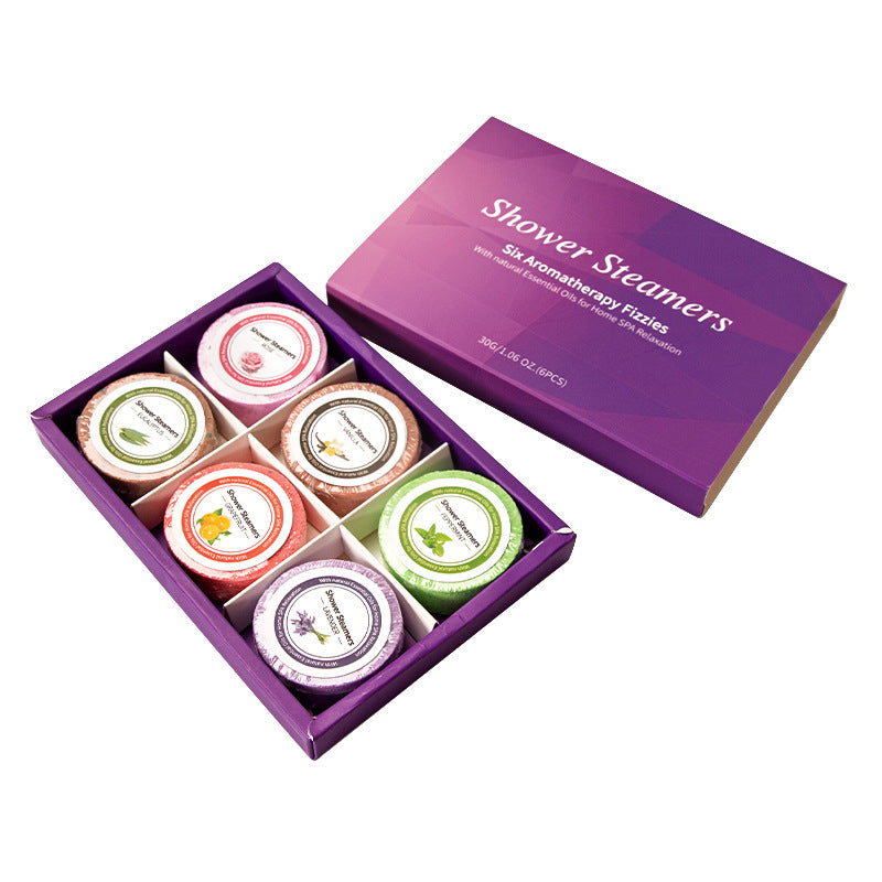 Essential Oil Shower Tablets Set in shower use